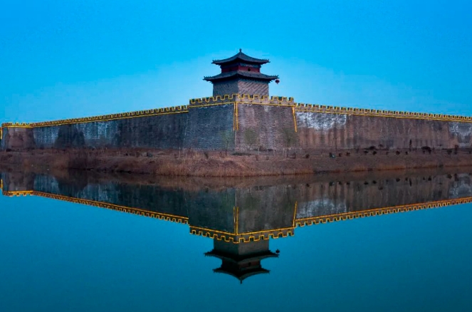 The Night View of Yongnian Ancient City in Handan