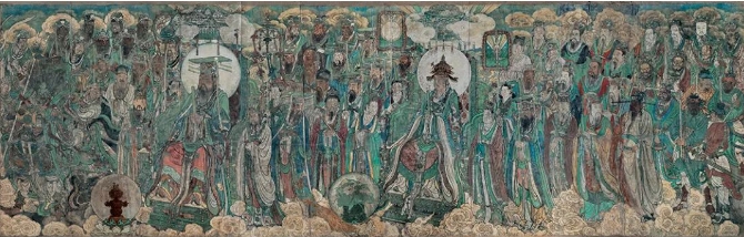 The murals in Yongle Palace.