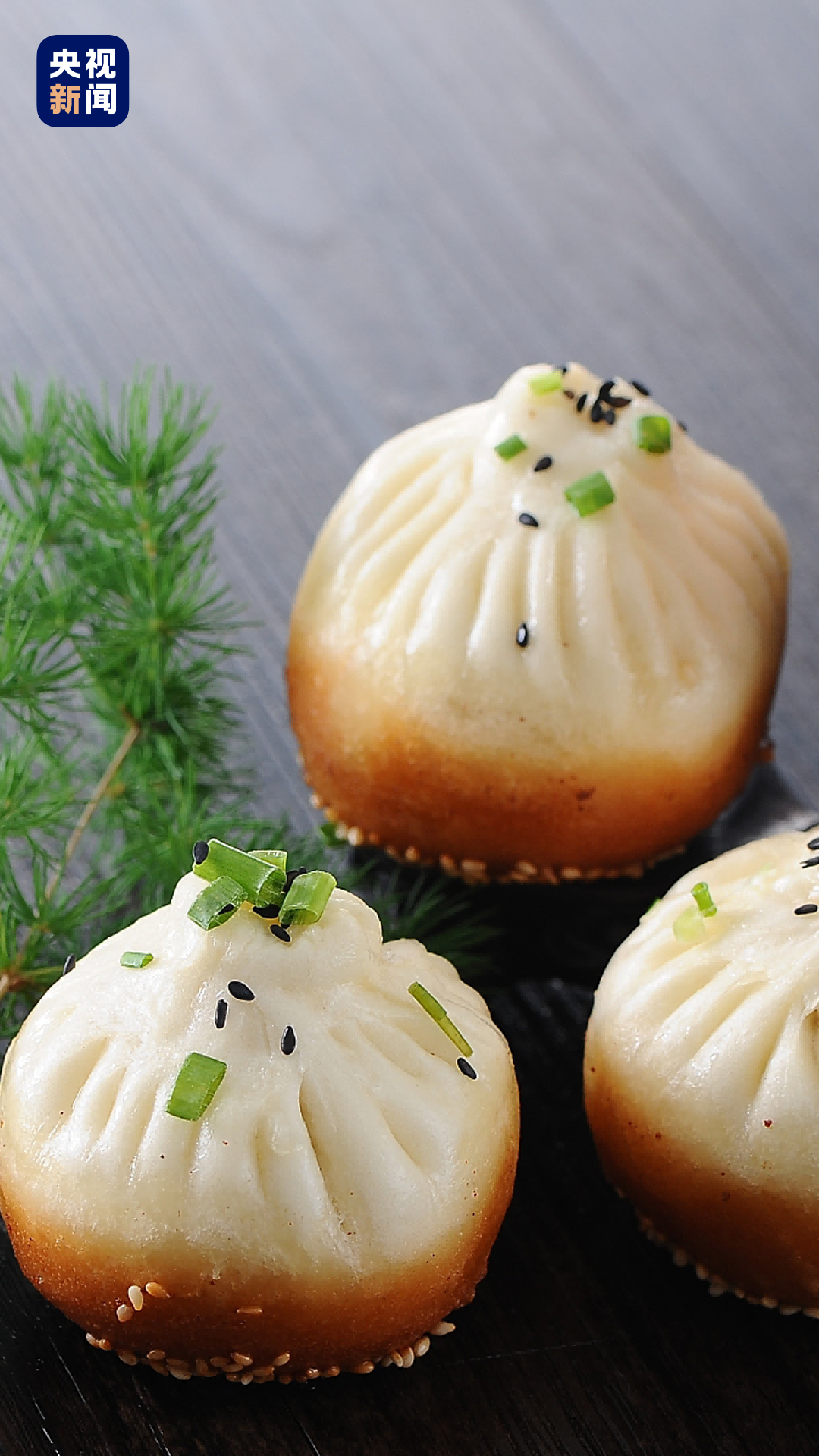 Shanghai pan-fried buns.