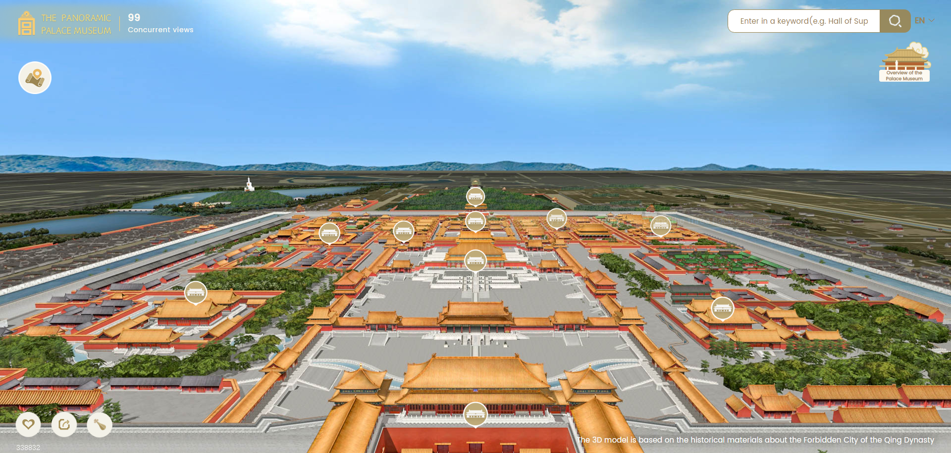 Panoramic view of the Forbidden City