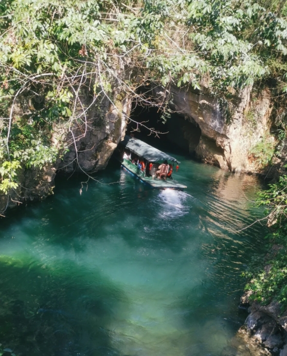 When the forest runs out of water sources, there is a mountain with a small mouth