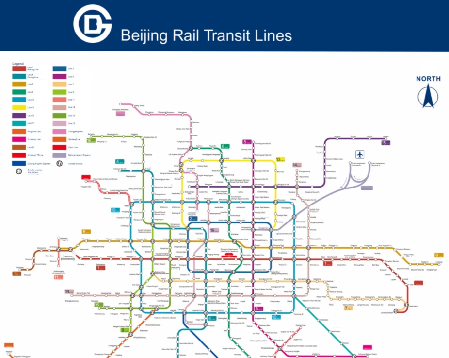 Beijing Rail Transit Network Map