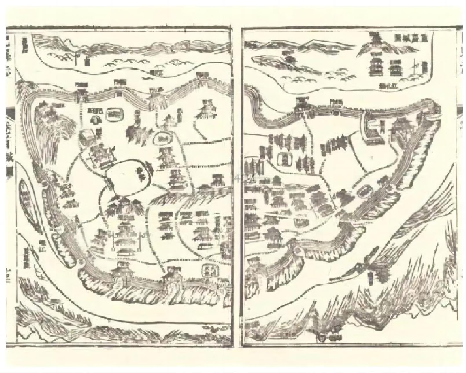 "Map of Ba County City" in "Ba County Annals" (1761) (Source: Wang Erjian: "Ba County Annals", Qianlong period of the Qing Dynasty)