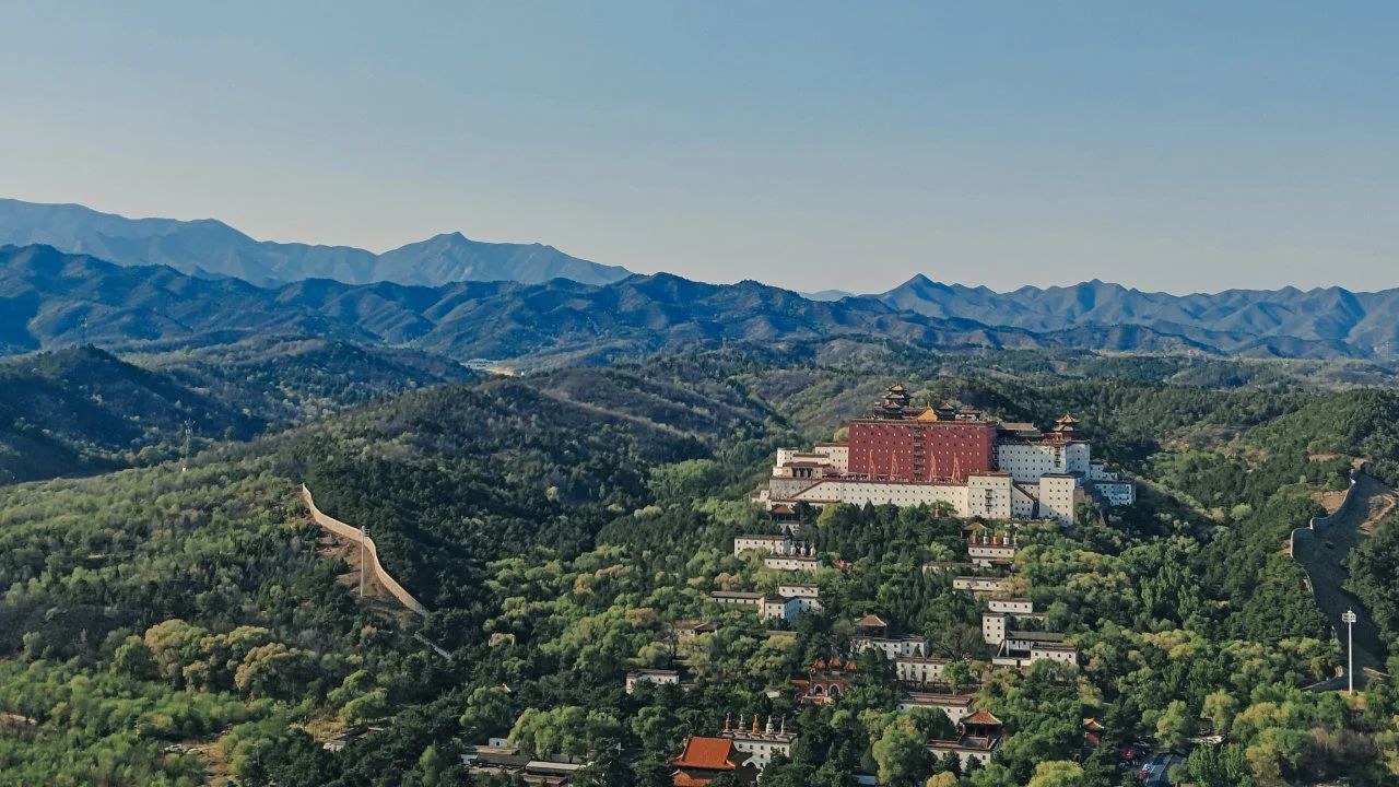 Surrounded by Cloudy Mountains, offering a panoramic view of Chengde Mountain Resort.